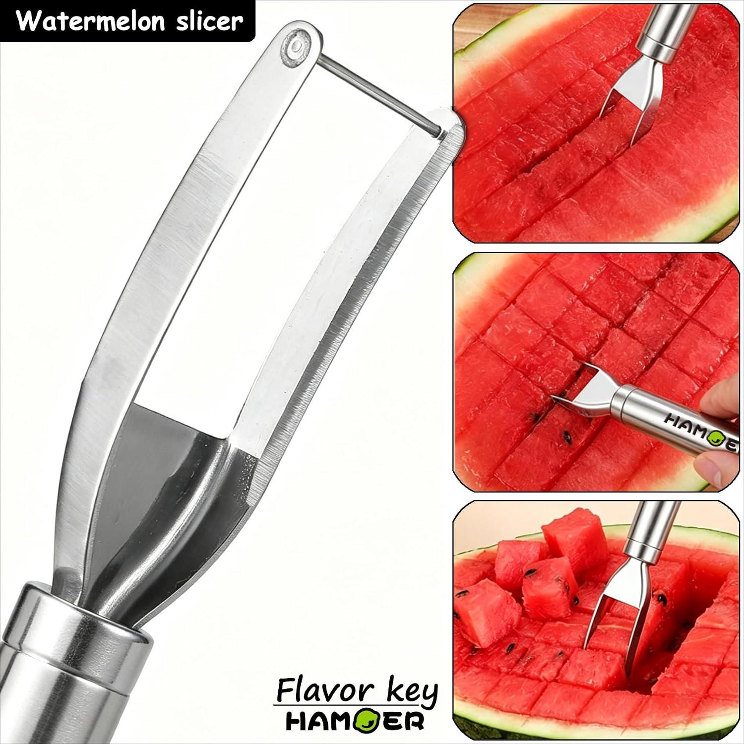 5-Piece Melon Baller & Watermelon Cutter Scoop Set,with Fruit Forks