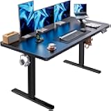 HUANUO 60 x 30 inch Large Standing Desk, Powerful Brushless Motor Large Height Adjustable Table, 4 Memory Preset Stand Up Work Station Sit Stand Desk, Home Office with Thick T-Shaped Frame