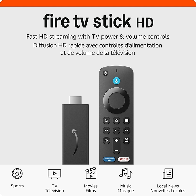 Amazon Fire TV Stick HD with Alexa Voice Remote and Smart Home Controls