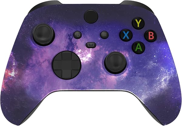eXtremeRate Coque de Remplacement pour Xbox Séries X/S, Coque Etui Avant Customisée pour Xbox Séries X/S Manette, Nébuleuse Violet - 1