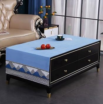 Coffee Table Cloth Coffee Table Cover - Sea Wave Blue