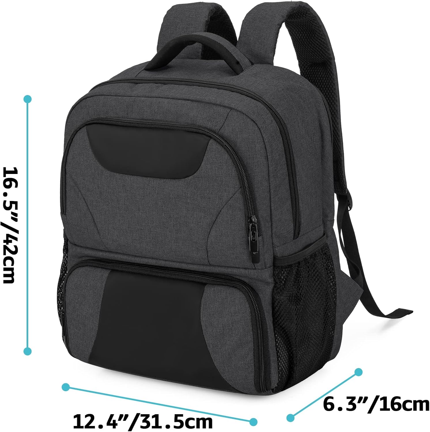 CURMIO Portable Oxygen Concentrator Backpack, POC Travel Bag With Breathable Mesh Panels, Bottom Pocket For Charger, Cannula And Battery, Bag Only