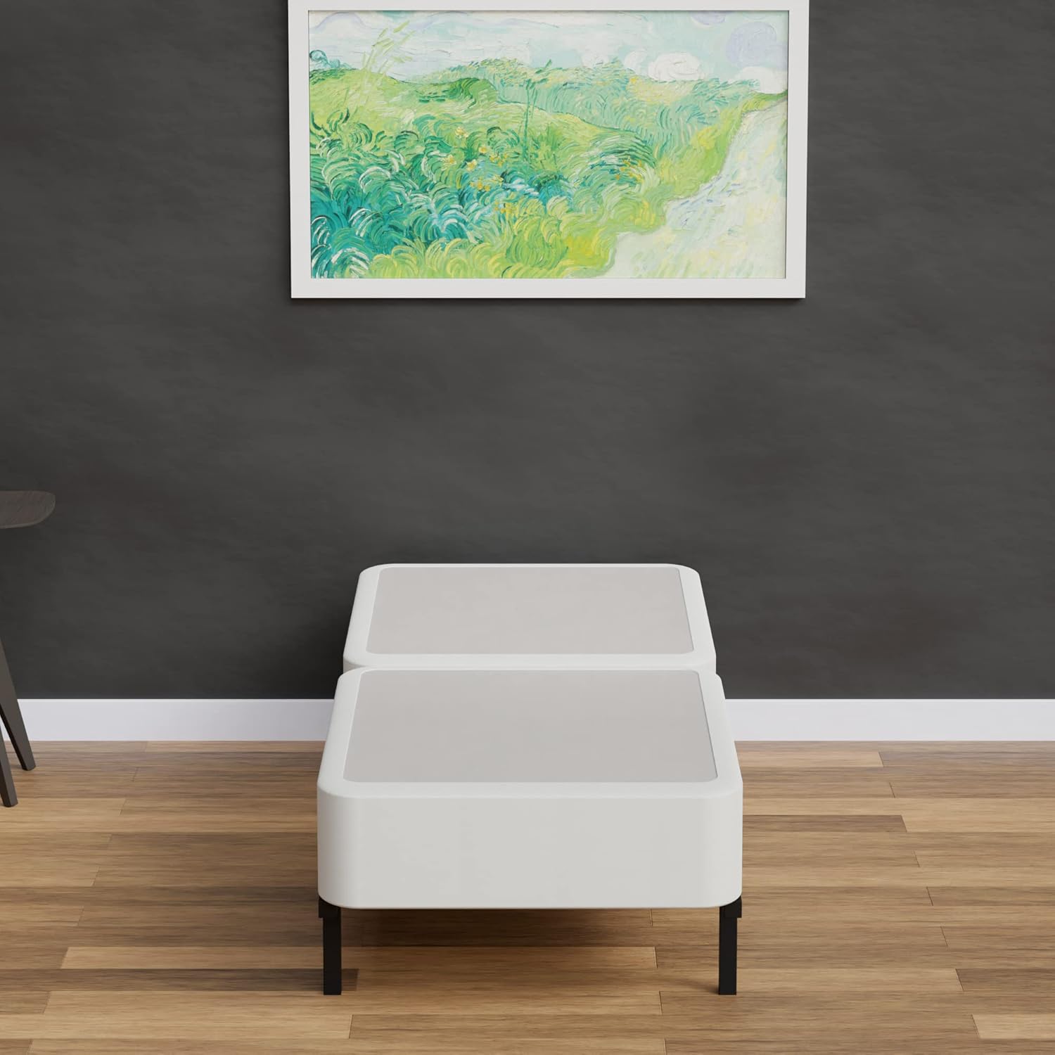 8-Inch Fully Assembled Split Wood Traditional Box Spring/Foundation for Mattress Set, Twin