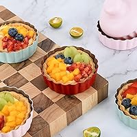 Vista 3 de Mini sartén redonda para tartas con parte inferior extraíble, mini moldes antiadherentes para hornear, juego de moldes para quiche de acero al