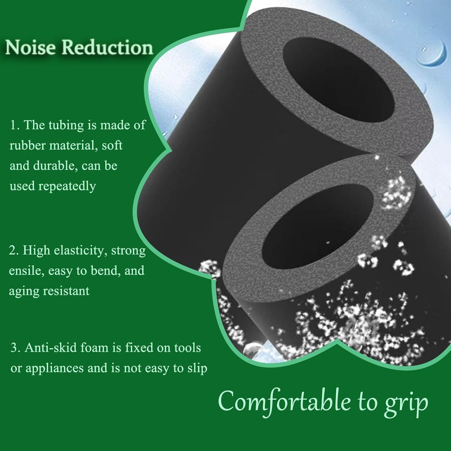 Outdoor Pipe Insulation,Thermal Insulation Foam Pipes,for Pipeline and Roof Racketc,Flexible Self-Seal Foam Lagging,for Plumbing Freeze Protection Exercise Handle(ID13.0mmxT15mmx2m)