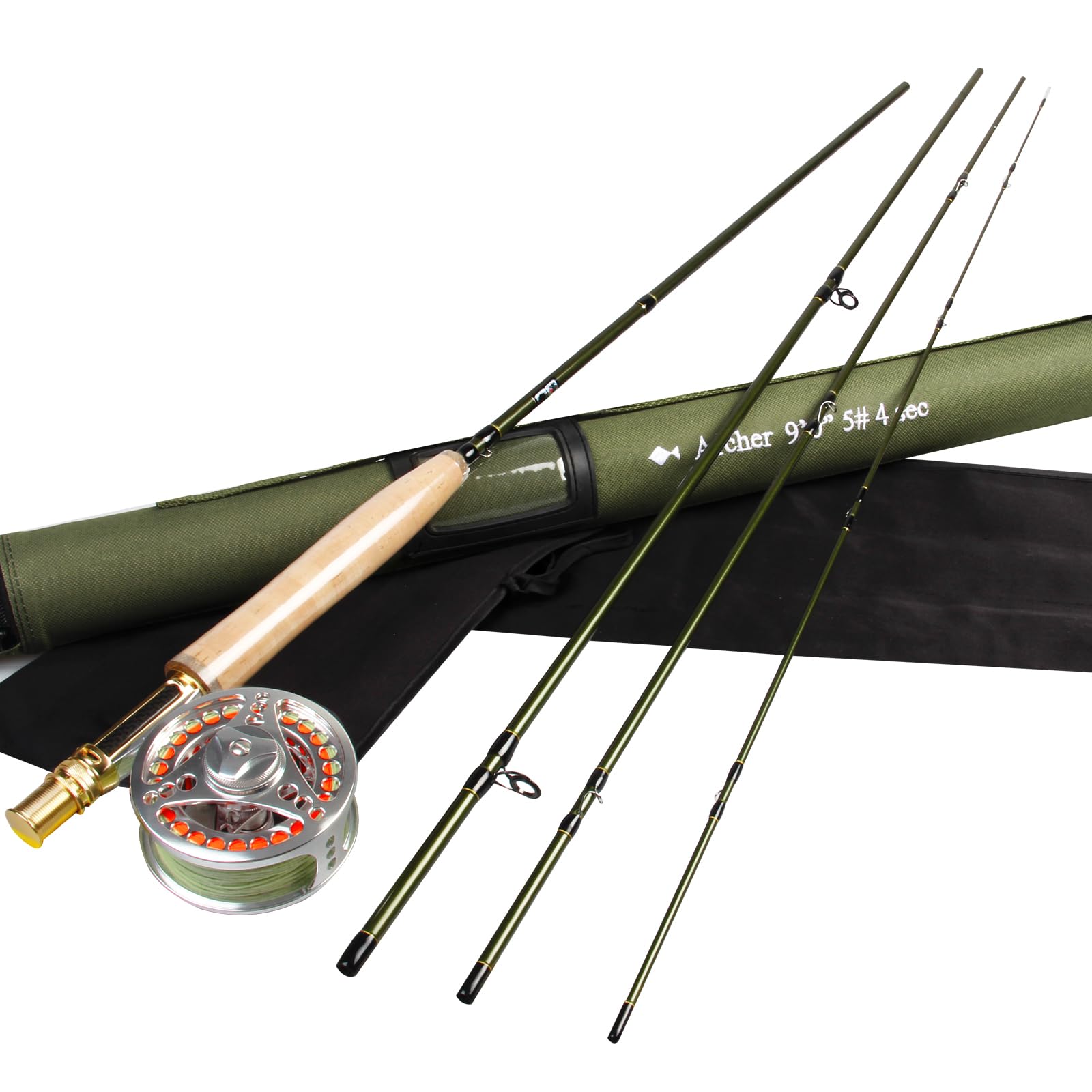 AnglerDream Archer Fly Fishing Rod and EX-ALC Silver Reel Combo 3/4 5/6 7/8 WT Fly Fishing Combo