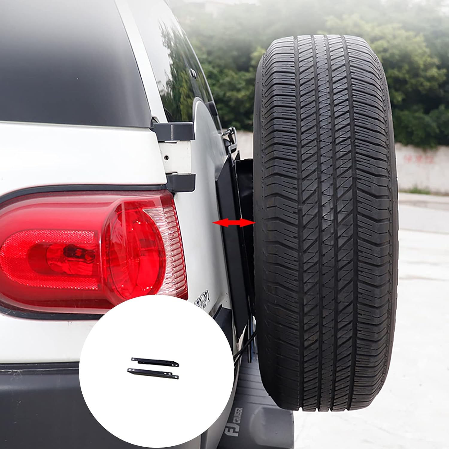 Spare Tire Carrier Spare Tire Mount Compatible with 2007-2022 Fj Cruiser Spare Tire Reinforcement Bracket