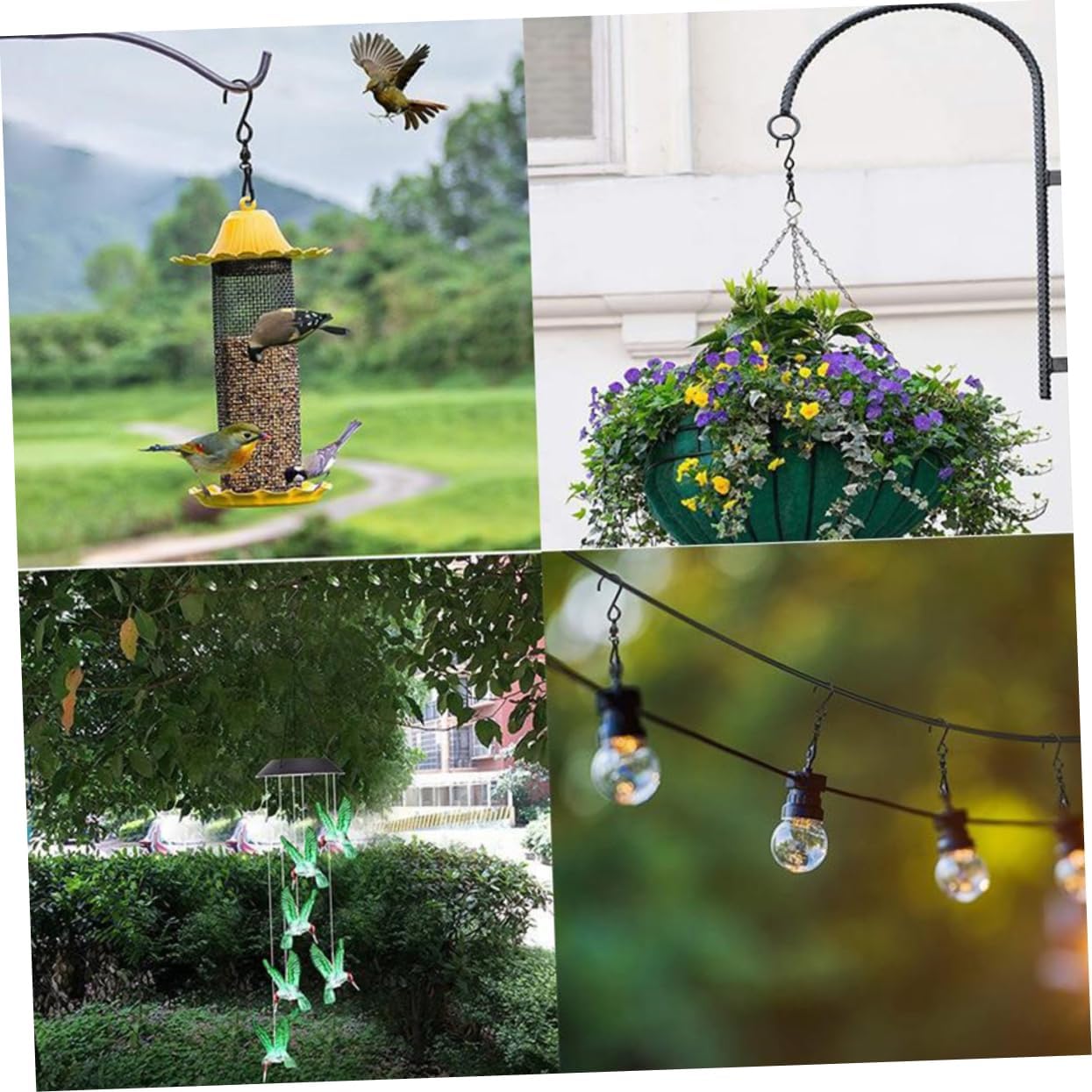 10Pcs Swivel Hooks Stainless Steel Rotating Hanging Hooks for Hanging Plants Flowerpots Wind Chimes and Outdoor Decorations