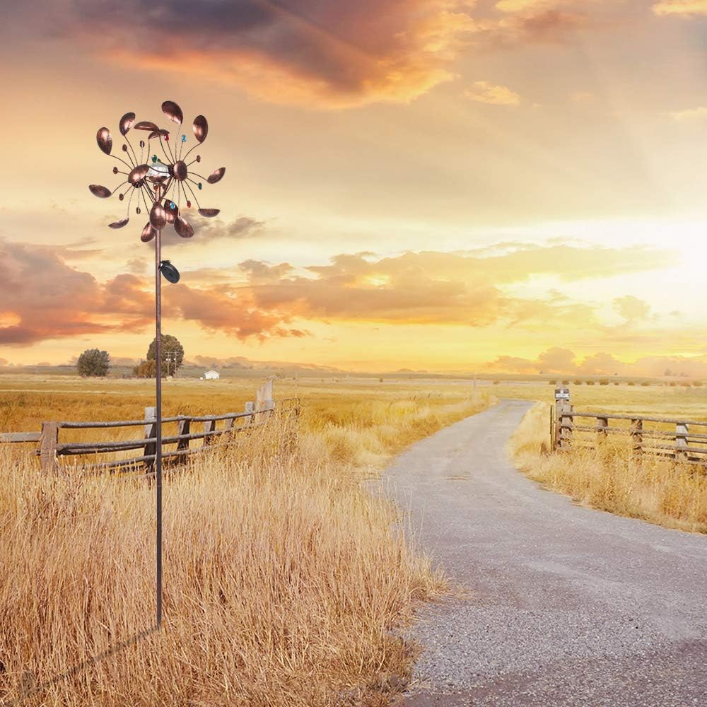 Long & Bright Multicolored Windmill LED Lights Petal Shaped Garden Decoration Outdoor Recreation