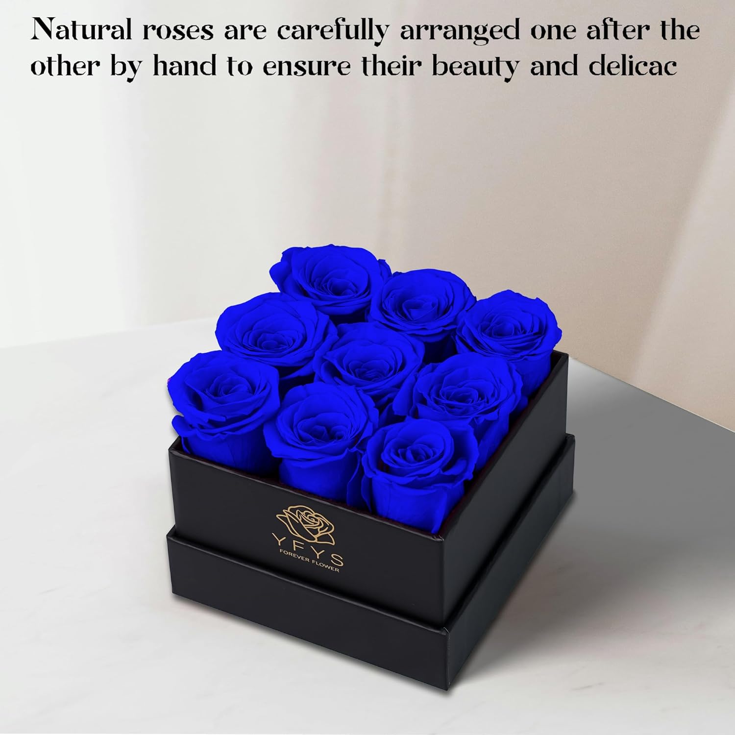 Forever Flowers for Delivery Prime - 9pcs Preserved Fresh Roses, Genuine Roses That Last for Years, for Birthday Gifts for Women, Valentines Day, and Mother's Day (Blue) - Image 7
