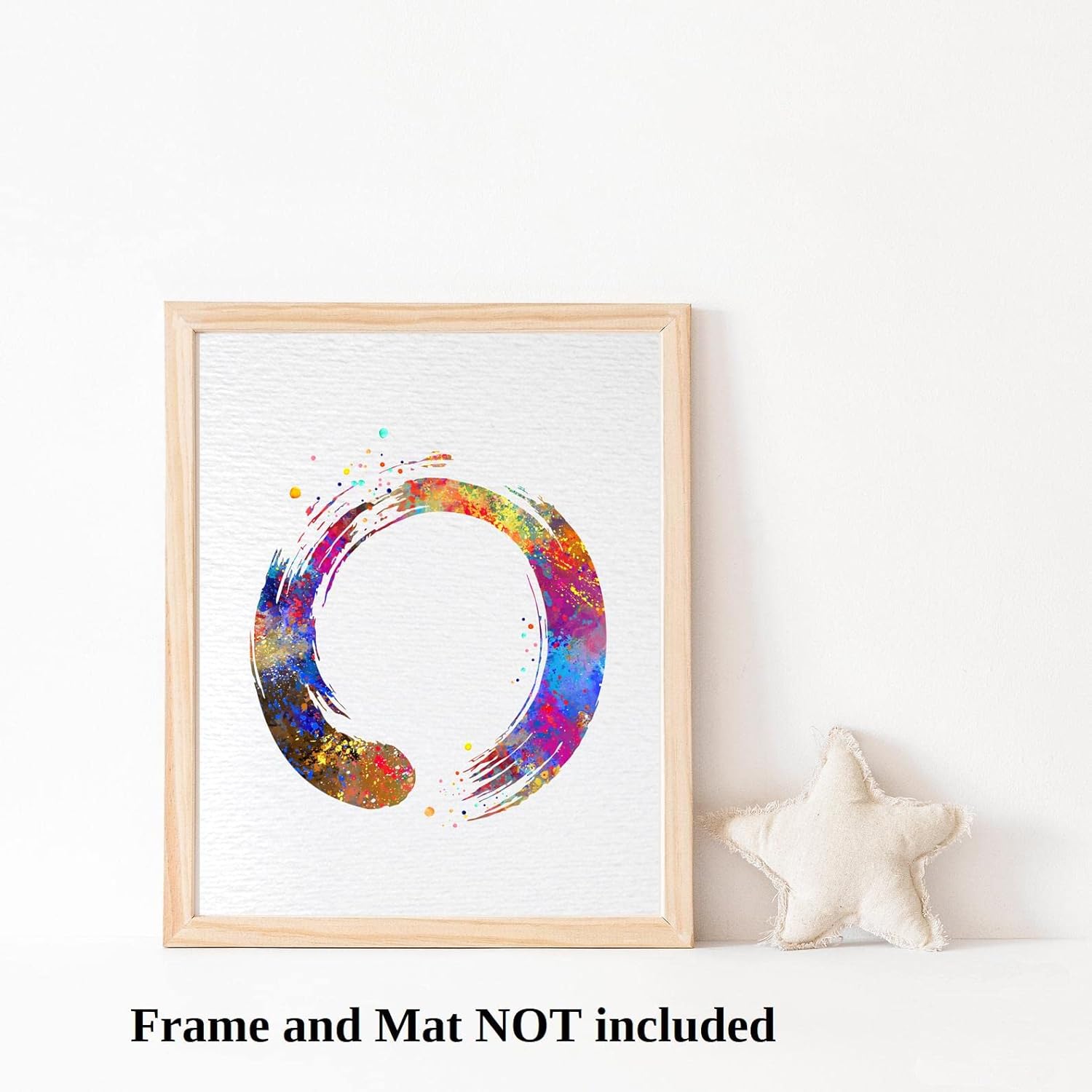 Dignovel Studios 11X14 Unframed Zen Circle Enso Symbol Buddhism Meditation Yoga Watercolor Art Print Poster Giclee Decor Home N428
