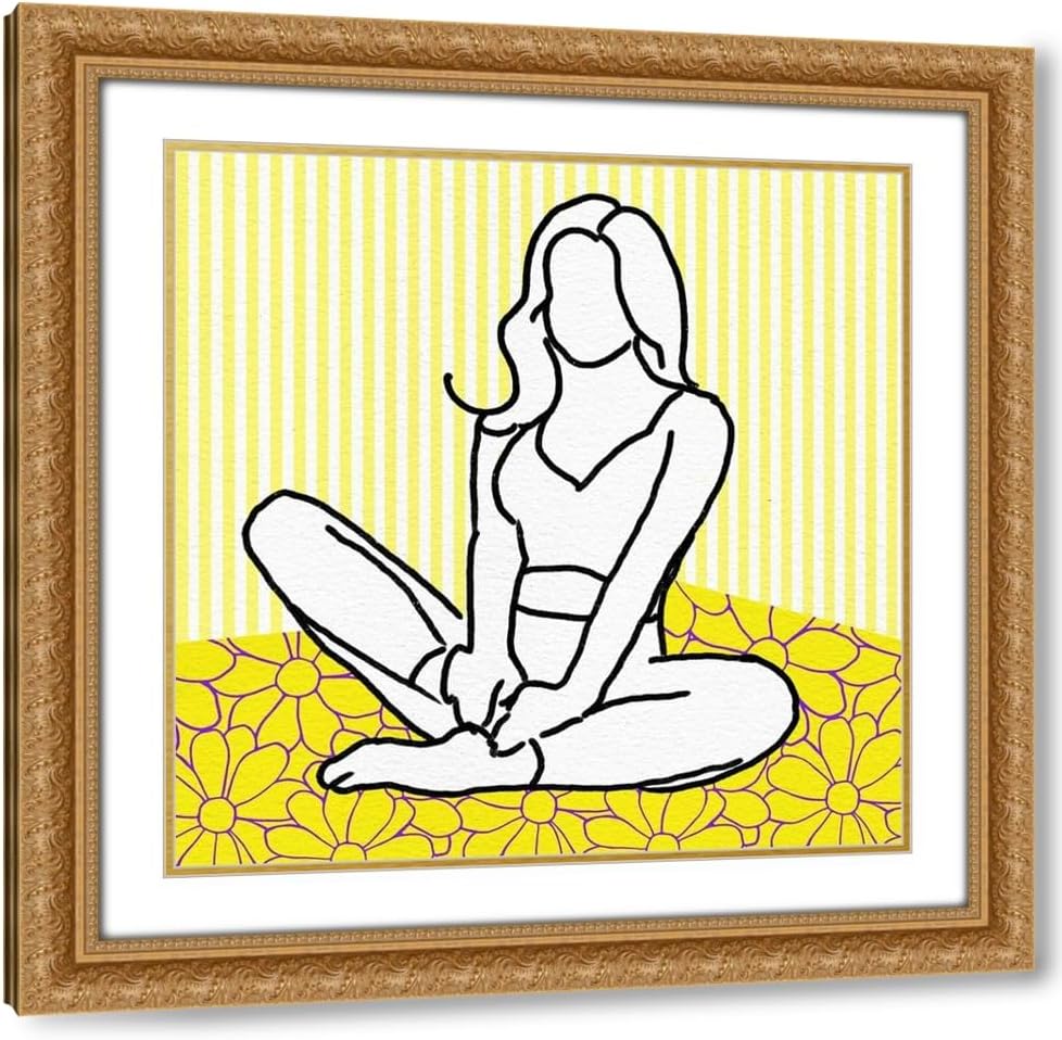 ArtDirect Sitting Figurative III Custom Framed Art Print Giclee Print or Canvas Options with Various Sizes and Customization by Morre, Regina