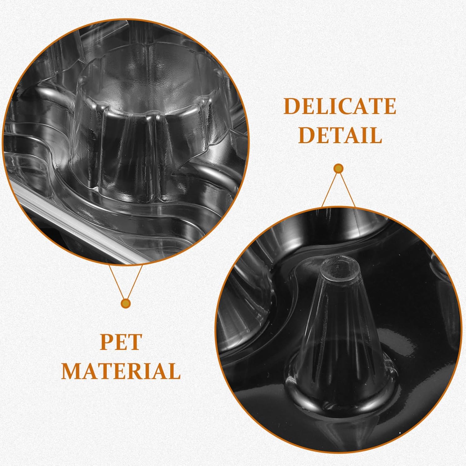 PRETYZOOM 15pcs Multi-grid Cupcake Packing Box Portable Dessert Carrier for Muffins Cookies and Treats Transparent Baking Packaging Container