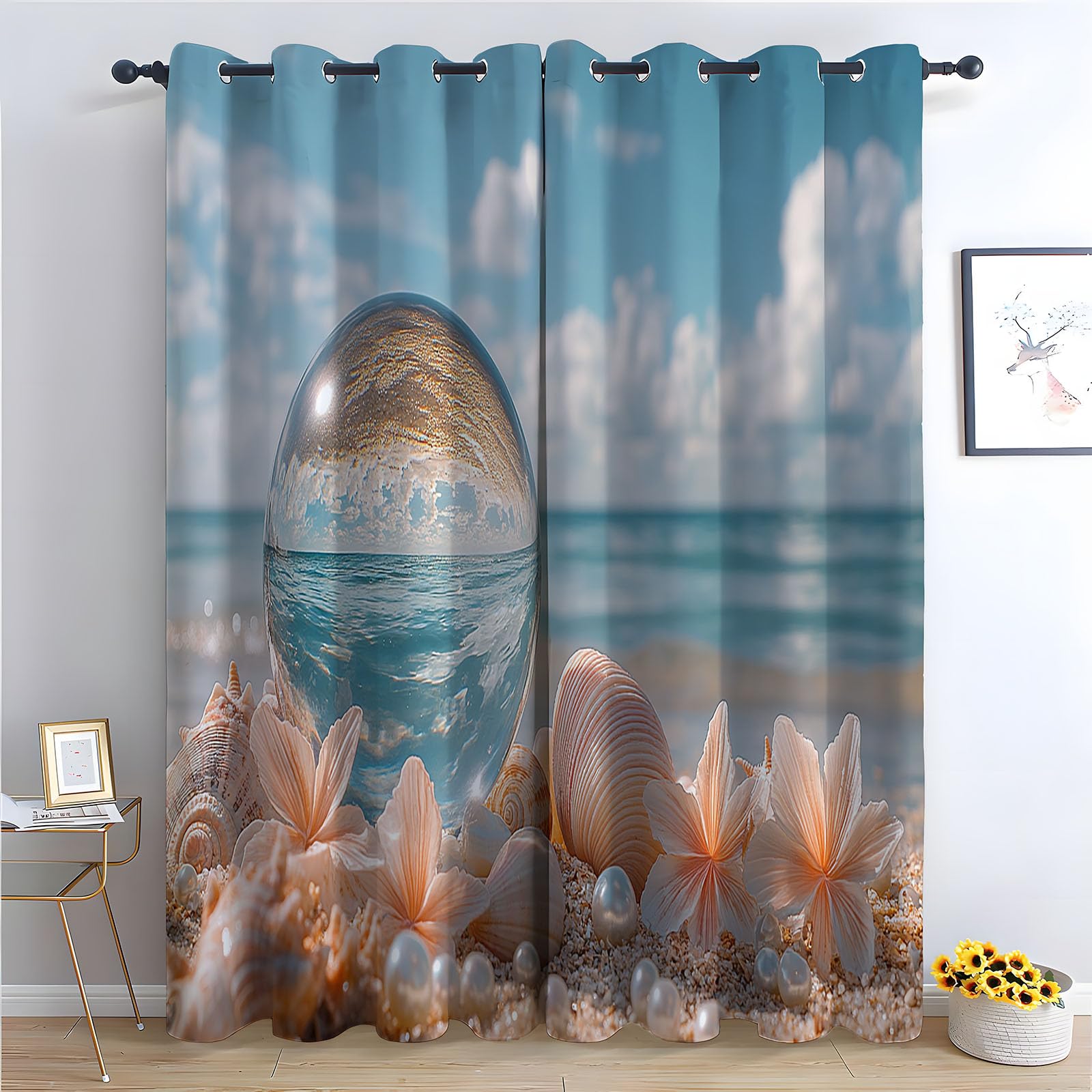 Rideaux paysage d'automne et charme tropical pour créer un cocon zen dans votre chambre