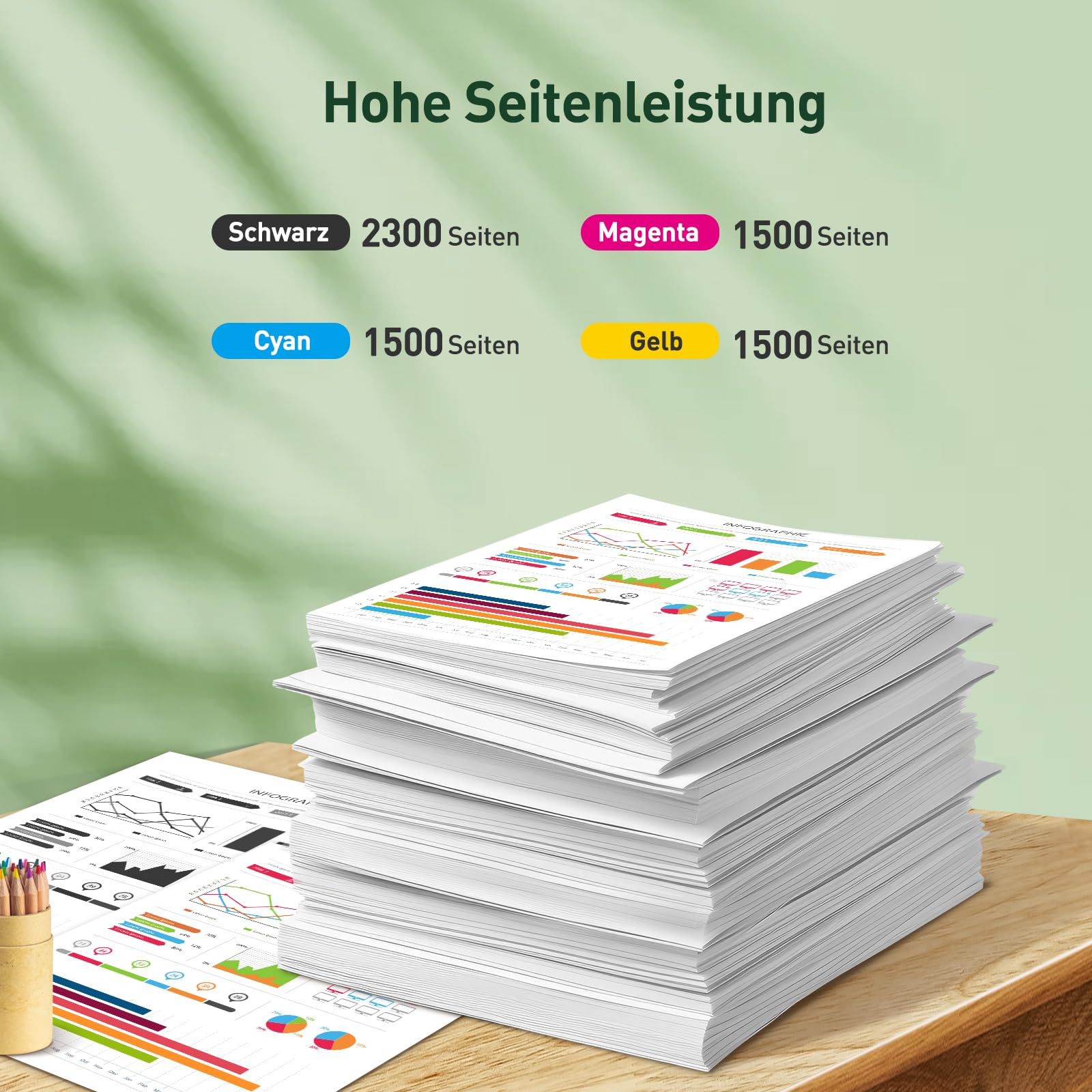 LeciRoba Tintenpatronen Kompatibel Mit Canon PGI-1500XL – 4er Pack (CMYK) Für Maxify Drucker MB2000/MB2750 U.a.
