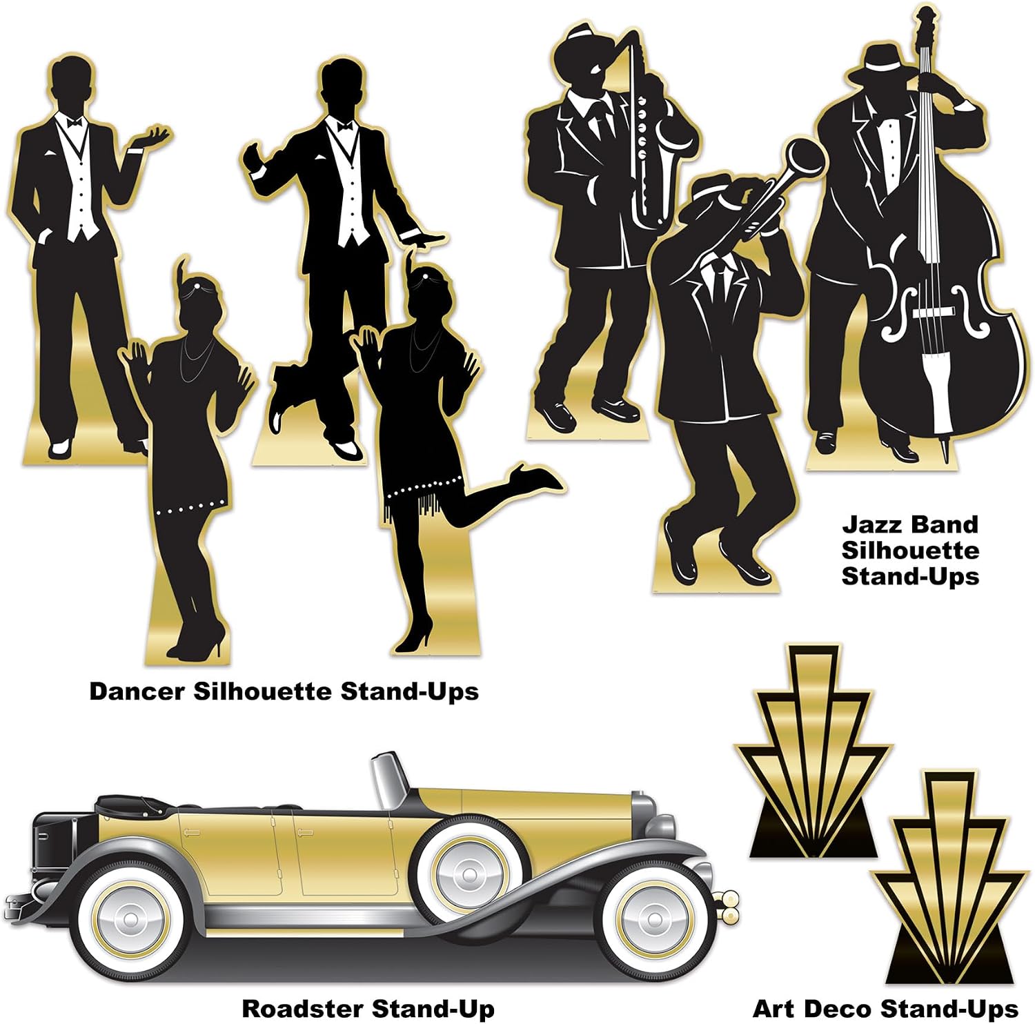 Beistle 49 Piece Great 20's Prom Decorations, 1920's Theme Gatsby Party School Dance Décor