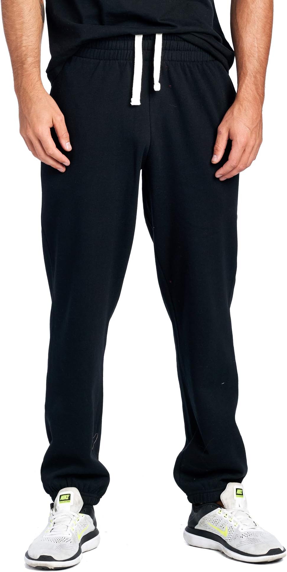 PROGO USA Men's Closed Bottom Regular Fit Fleece Sweatpants with Elastic Waist