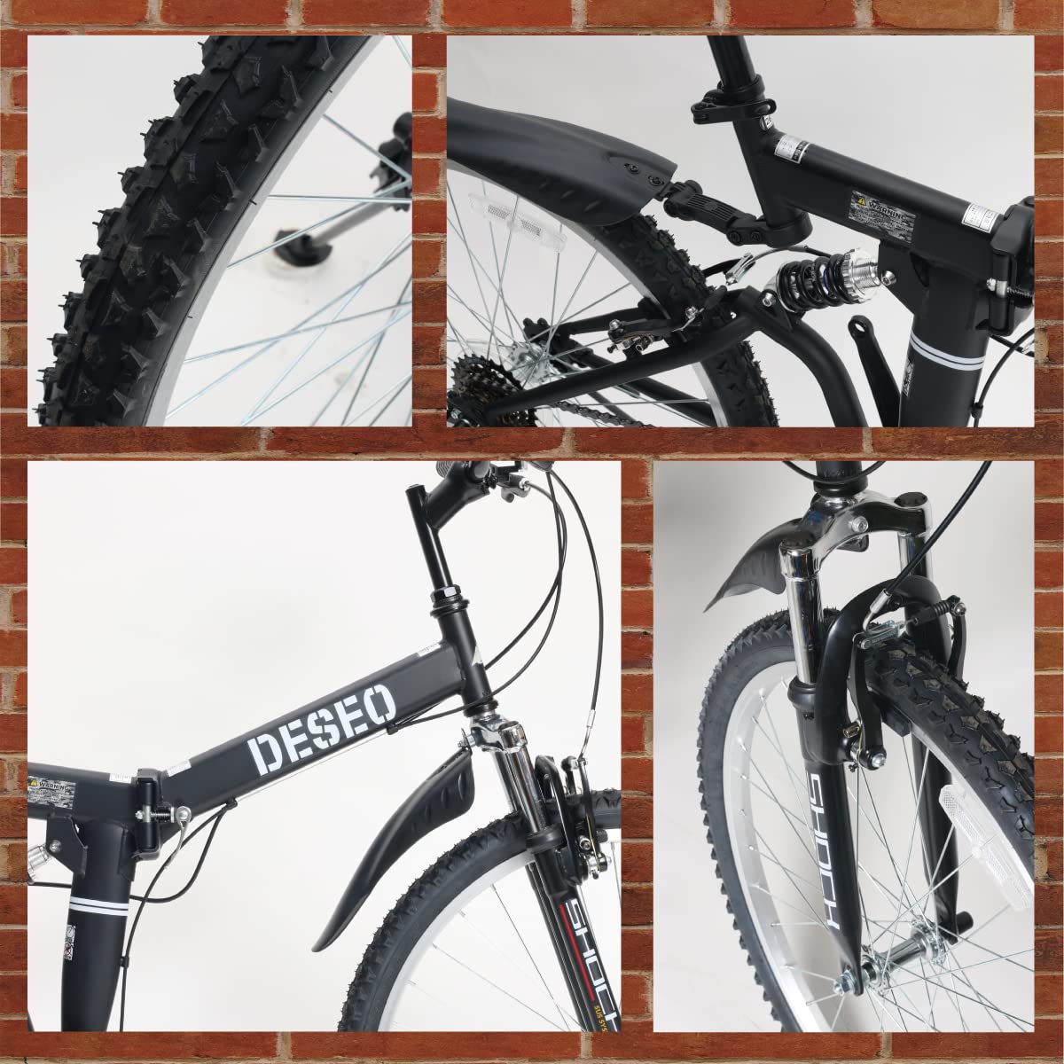 Amazon | 折りたたみ 自転車 マウンテンバイク MTB DESEO 26インチ6段