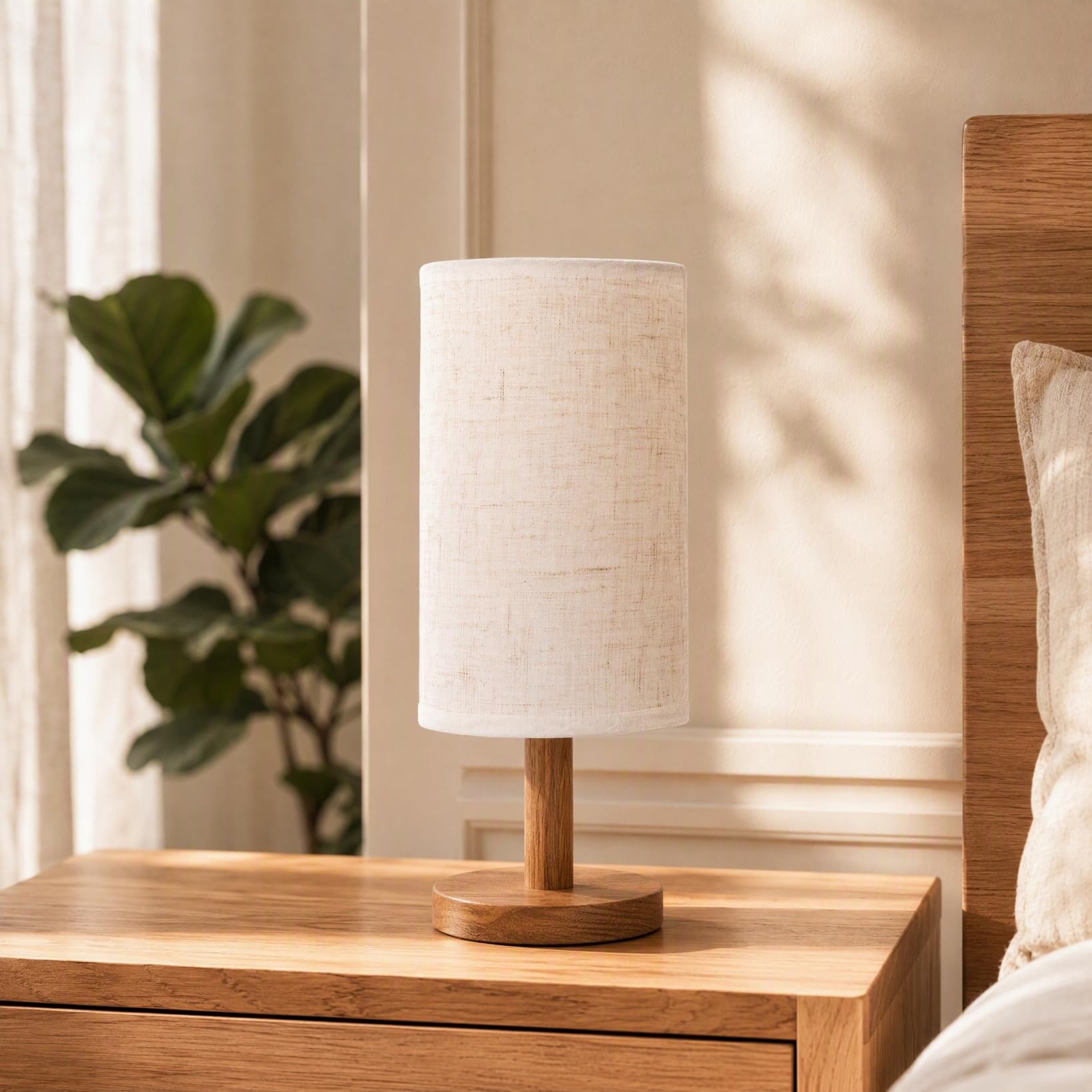 NUOBESTY Abat-Jour Cylindrique En Tissu E27 Petit Abat-Jour De Rechange Avec Trou De 4.00 cm Pour Lampe De Table Lampadaire Chambre Salon Bureau