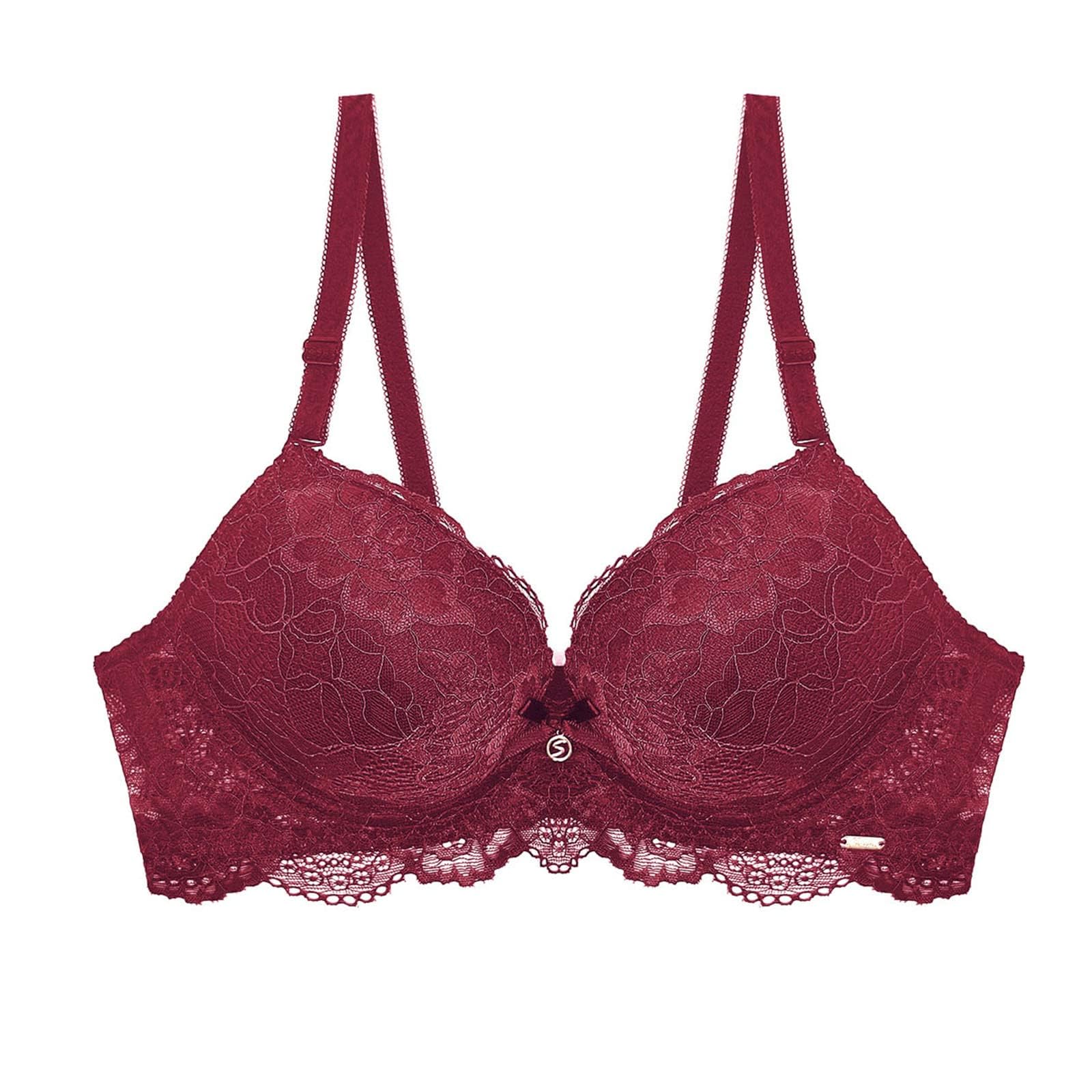 SHEKINI Push up Reggiseno con Ferretto Reggiseno Elegante in Pizzo da Donna Senza Spalline Rimovibili Intimo Donna Sexy Lingerie,Pacco da 2 | Chiusura con gancio, cuscinetti rimovibili, cinghie regolabili, confortevole, quotidiano, traspirante, due pezzi