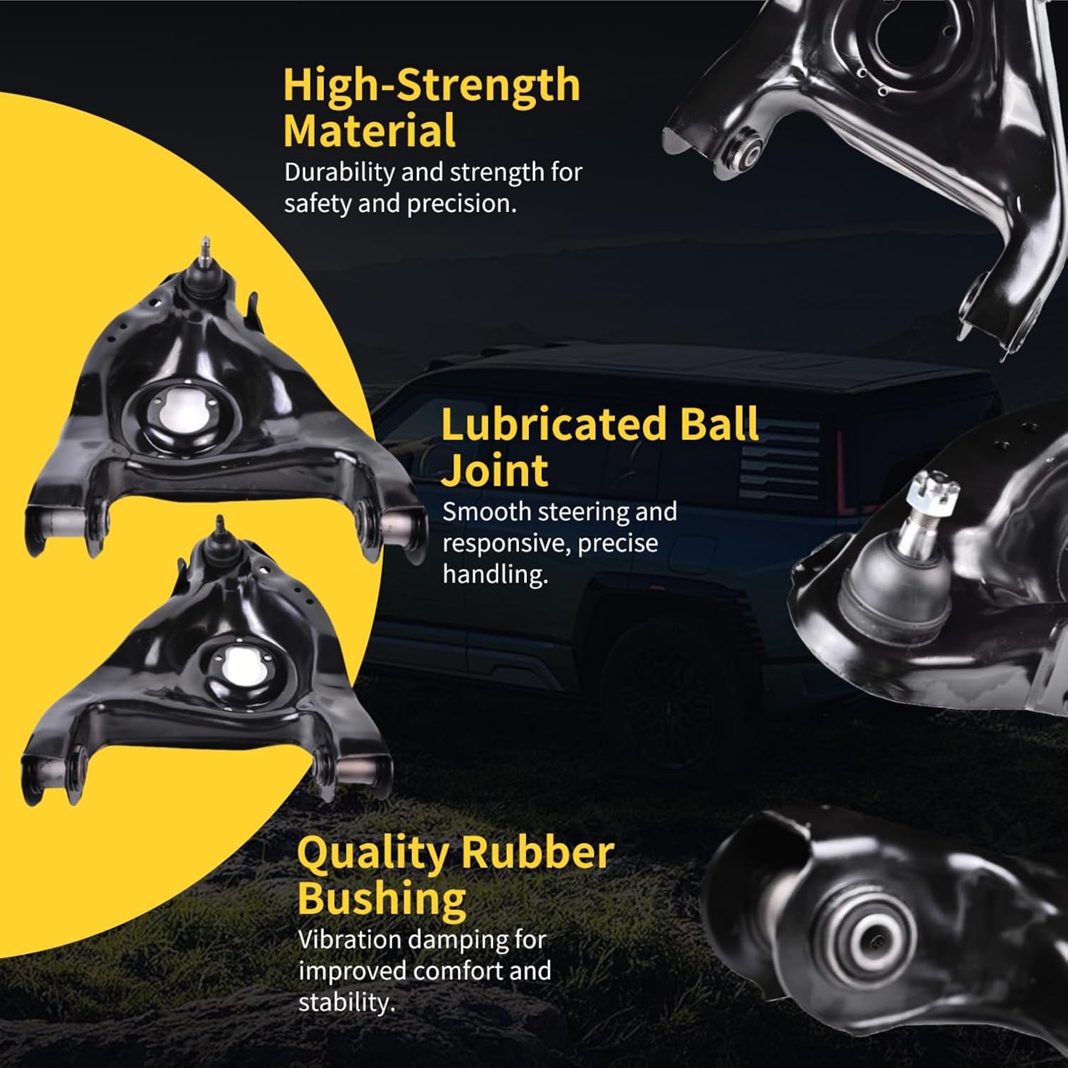 Front Lower Control Arm w/Ball Joint Fit for Chevrolet Blazer RWD 95-05 S10 Blazer RWD 82-03 GMC Jimmy 92-01 S15 83-91 Sonoma RWD 91-03 Isuzu Hombre 96-00 K620251 K620252