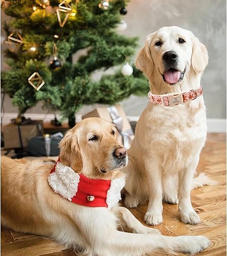 Miniatura 3 de Lionheart glory Collar de Navidad para perro, collar de hombre de jengibre, ajustable, suave, collar rosa para perros pequeños, medianos y grandes,