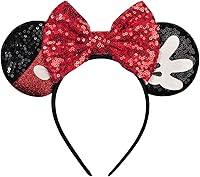 Vista 9 de FANYITY Orejas de disfraz de ratón, diademas de orejas de ratón para niñas y mujeres, talla libre