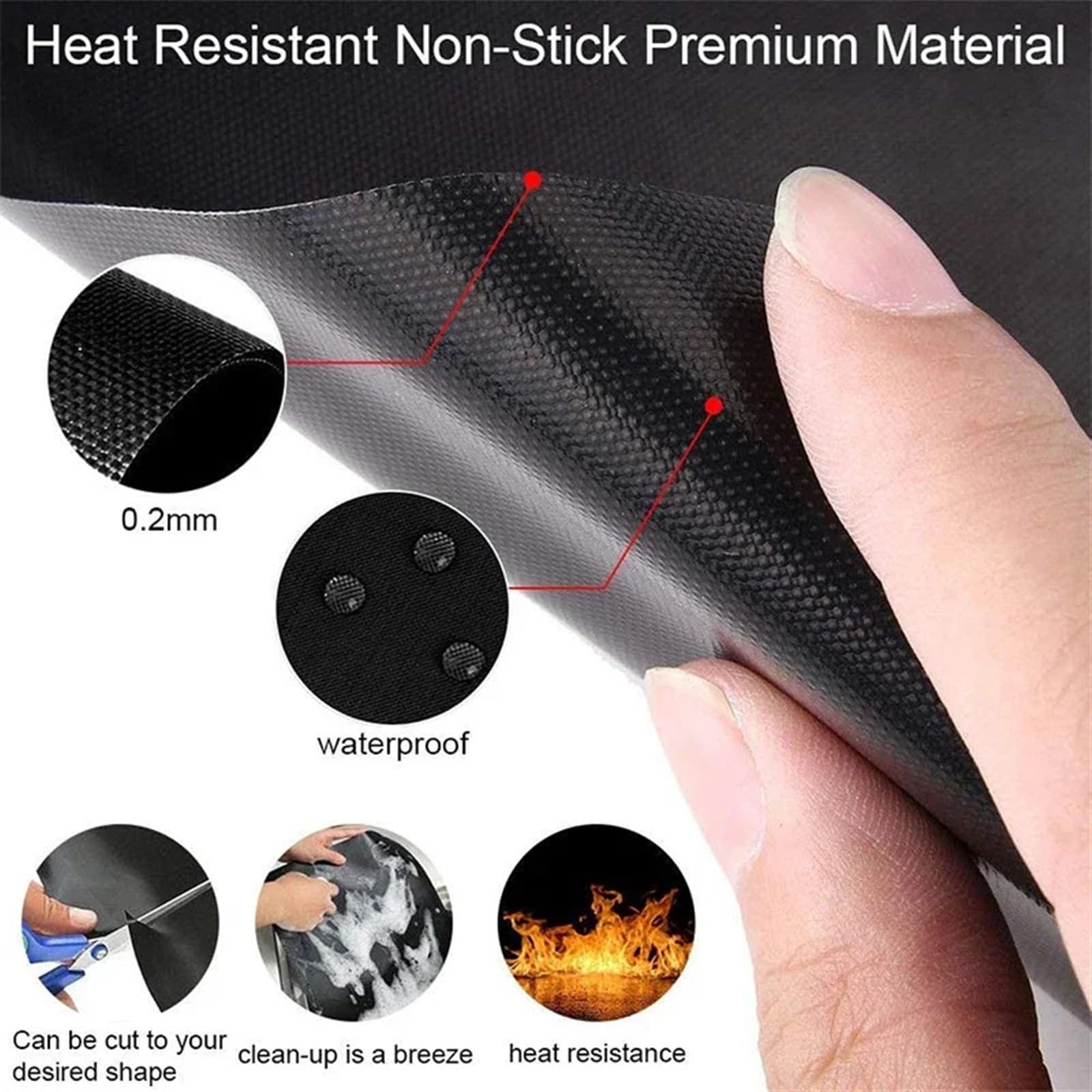 15 PACK Antihaft BBQ Grill Matte Wiederverwendbare Back Outdoor Picknick Kochen Werkzeuge Grillen Blatt 40 * 33 cm(15PACK)