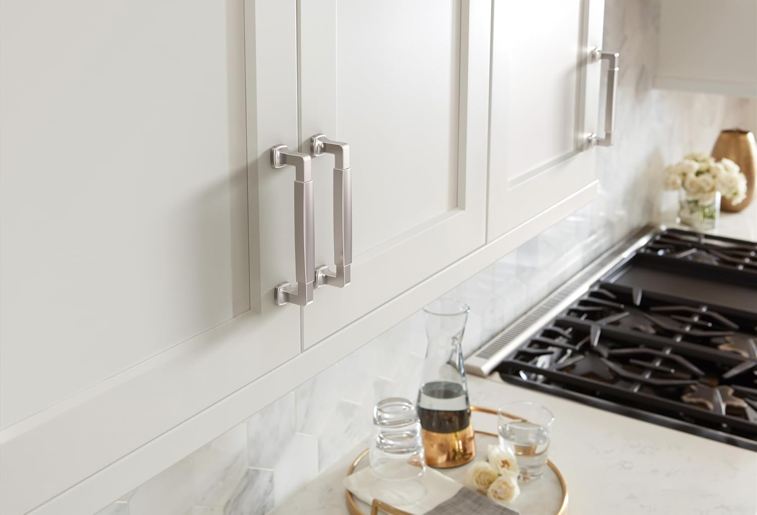 Amerock BP36888PN | Stature 5-1/16 inch (128mm) Center-to-Center Polished Nickel Cabinet Pull | Kitchen Cabinet Hardware | Furniture Hardware | Drawer Handle