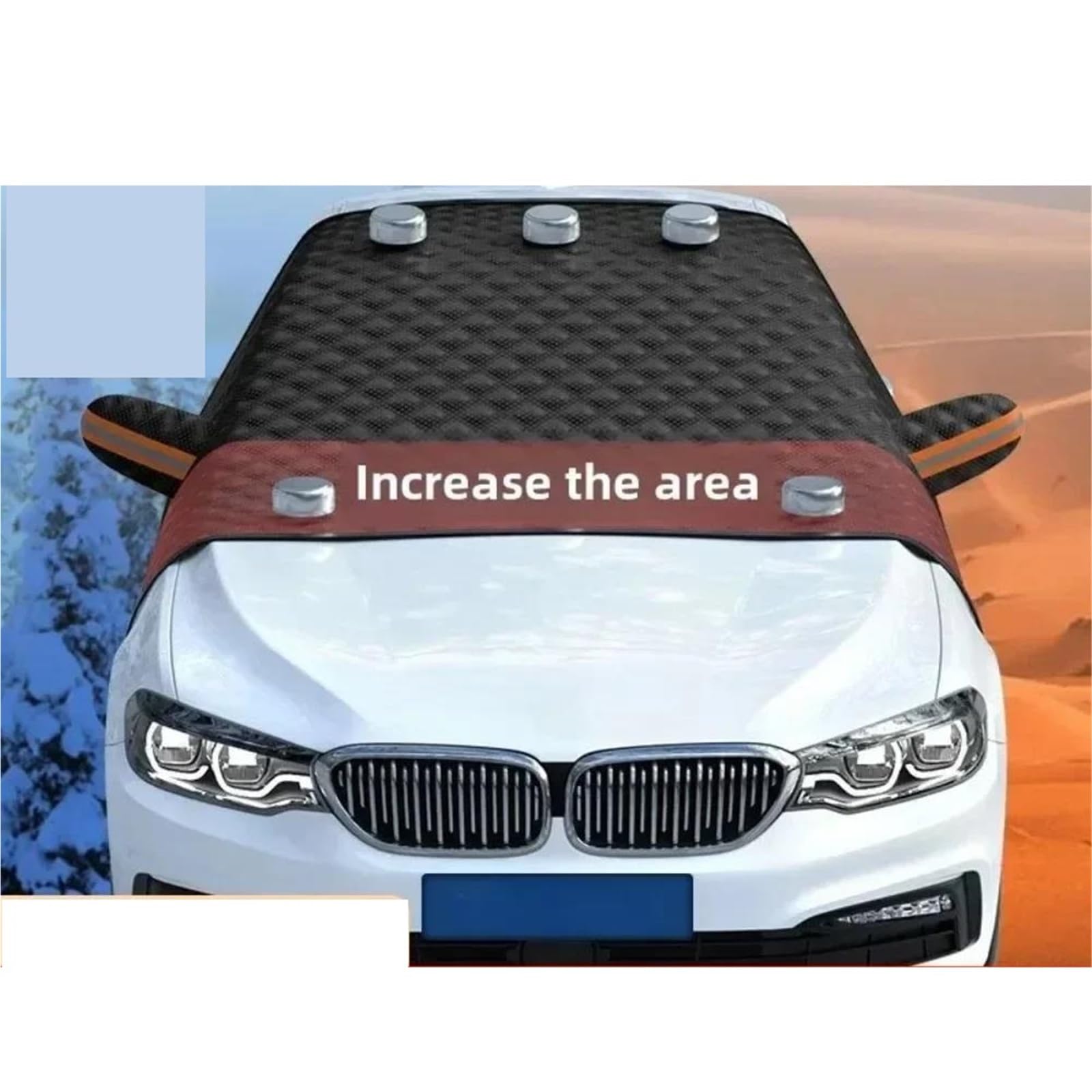 Couverture De Neige De Voiture Pare-Brise Couverture De Neige Hiver Extérieur Pare-Soleil De Voiture Anti-Glace Pare-Brise Automatique Pare-Soleil Pare Brise Hiver pour Voiture Contre