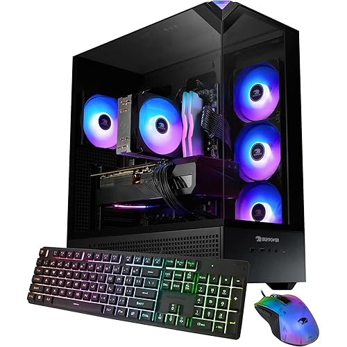 iBUYPOWER Element Gaming PC Desktop Computer Intel Core i7 14700F CPU, NVIDIA GeForce RTX 5070 12GB GPU, 32GB DDR5 RGB 5200MHz RAM, 1TB NVMe SSD, Windows 11 Home, Gamer Keyboard and Mouse - EBI7N5704