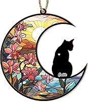 Vista 6 de Atrapasoles/adorno conmemorativo personalizado para gatos, pérdida de nombre personalizado, Navidad, 2023, regalo de condolencias, recuerdo
