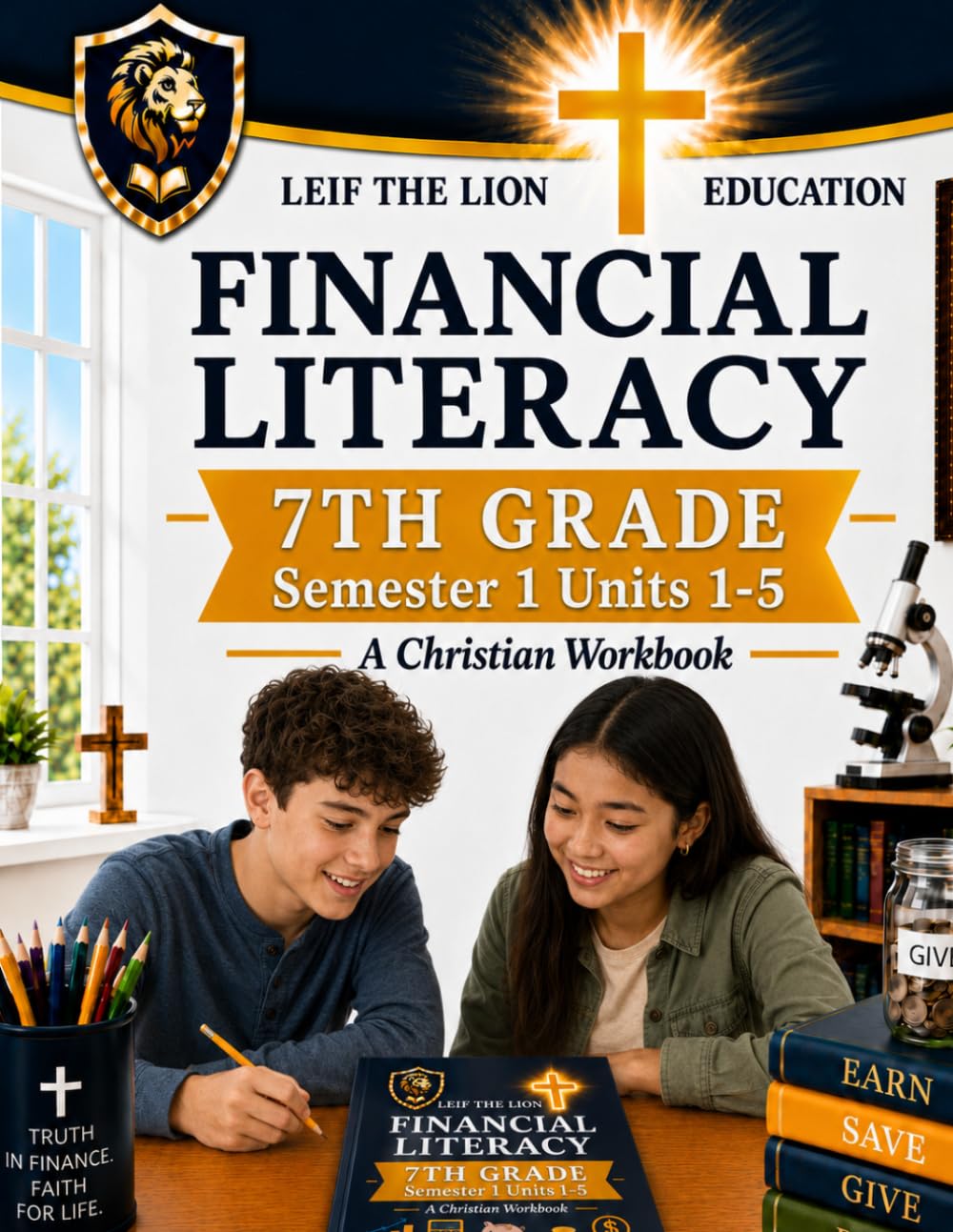 7th Grade Financial Literacy - Semester 1 (Units 1 - 5): A Christian Homeschool Workbook (Financial Workbooks - By Semesters)