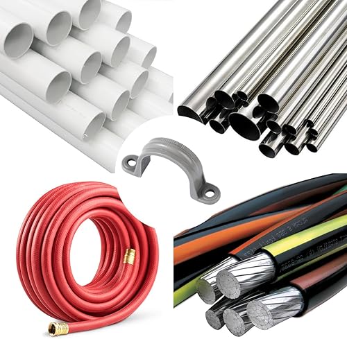 Miniatura 10 de 50 correas de tubo de PVC de 34 pulgadas, 2 agujeros de plástico para correa de conducto, abrazaderas de tubo, abrazadera de conducto, clips de