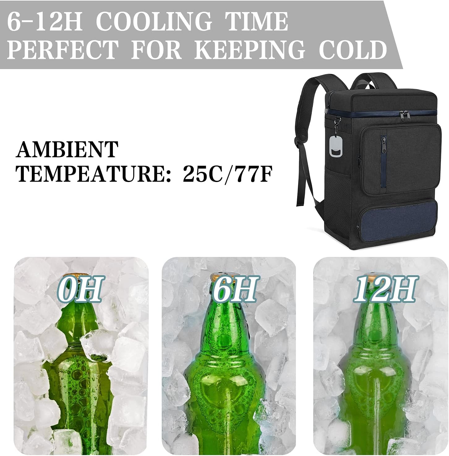GARDRIT Insulated Cooler Backpack - 45 Cans Large Capacity Backpack Cooler Leak-Proof/Waterproof Lightweight Soft Beach Cooler Suitable to Work, Picnic, Hiking, Camping