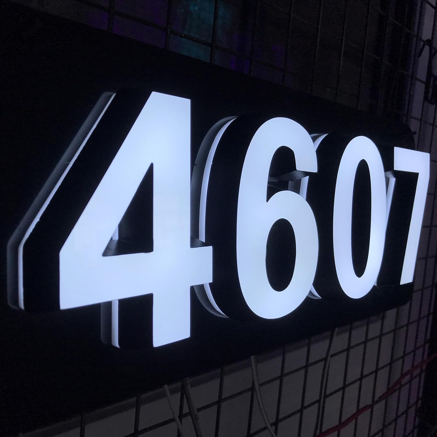 LED House Numbers Light Custom Vertical Horizontal Modern Backlit