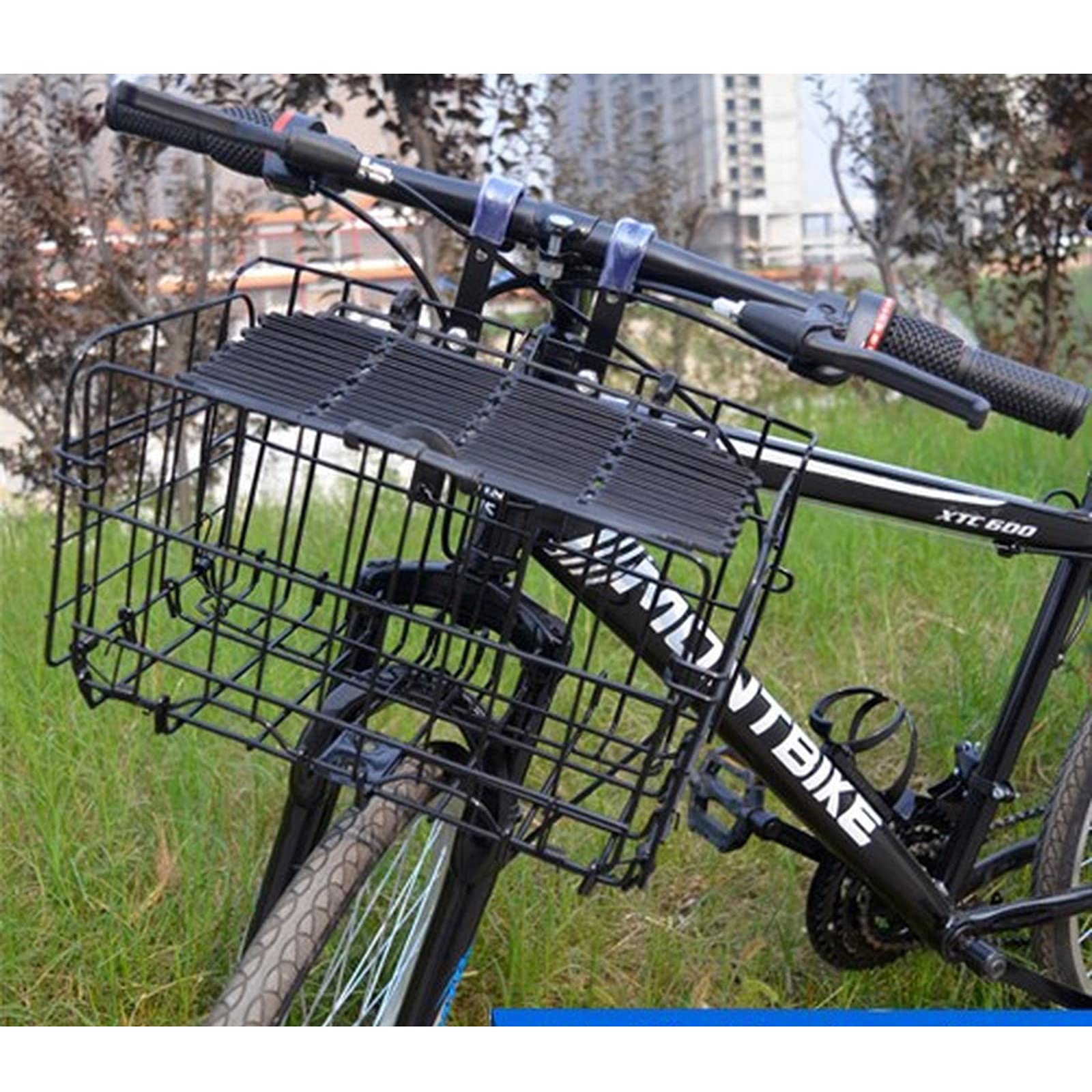 Draagmand Voor Kleine Huisdieren Fiets HEITIGN Rieten Fietsmand Met Gaashoes - Pet Carrier Voor Kleine Honden & Katten Voorop De Fiets Natuurlijk Wilgen Mand