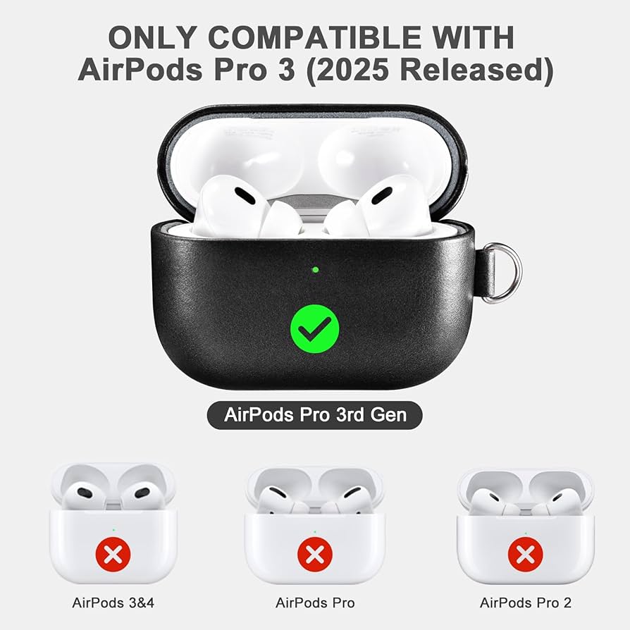 Amazon | AirPods Pro 3 用ケース 本革レザーケース (2025年9月発売