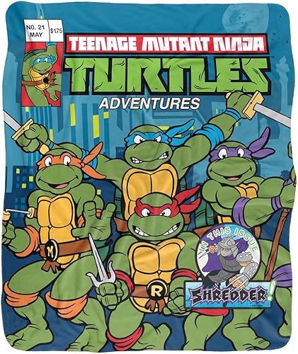 Miniatura 2 de Teenage Mutant Ninja Turtles TMNT Comic Cover No.21 - Manta de sherpa de tacto sedoso, súper suave, 50 x 60 pulgadas