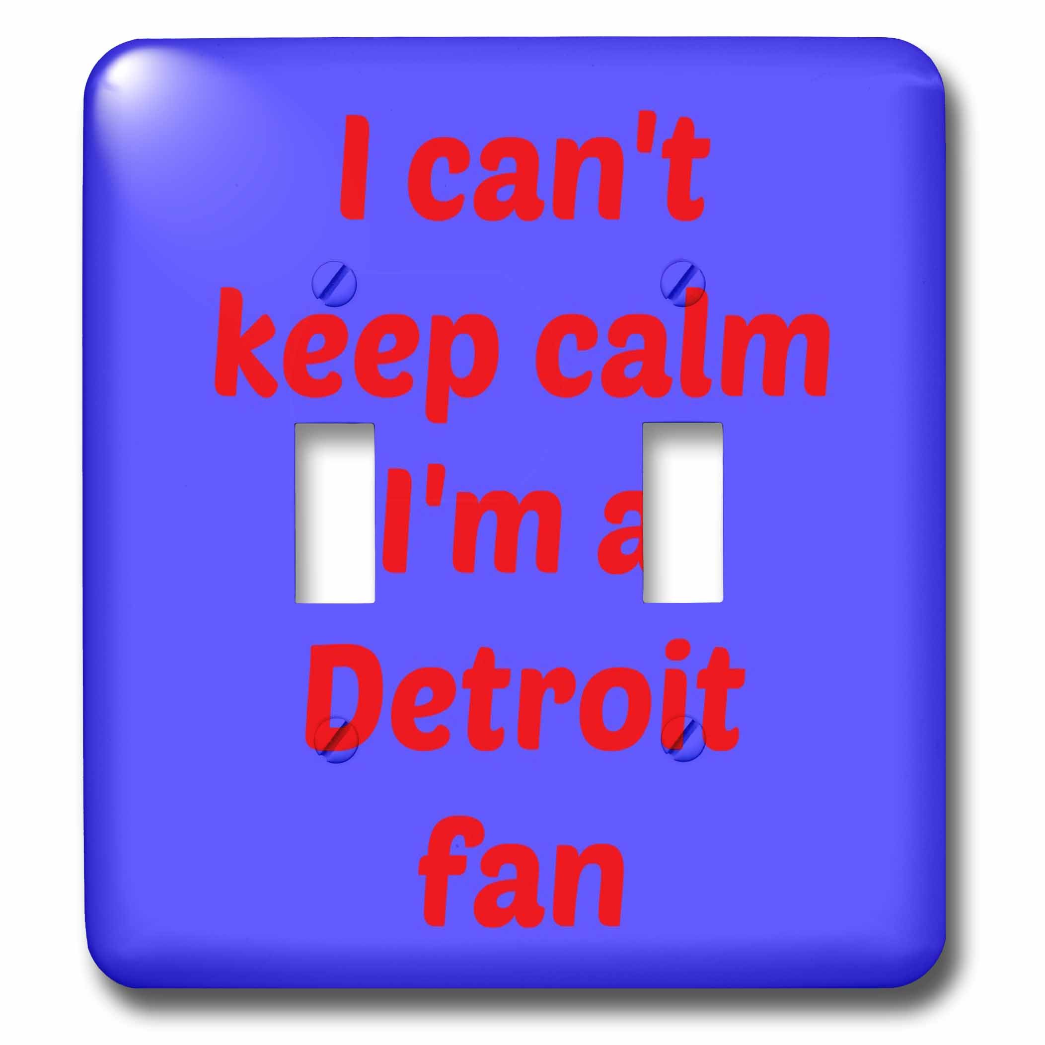 Interrupteur Detroit Fan bleu et rouge 3dRose pour décorer votre salon de match