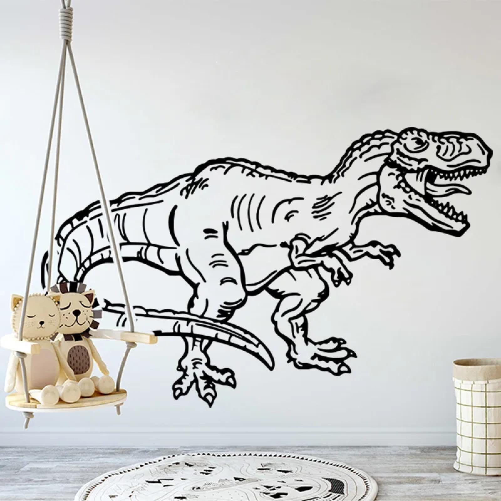 YOUOUSI Park Dinosaur Jungle Animal Adventure Wall Decal Tyrannosaurus Rex Wall Decal Children's Room Bedroom Nursery Classroom Decal
