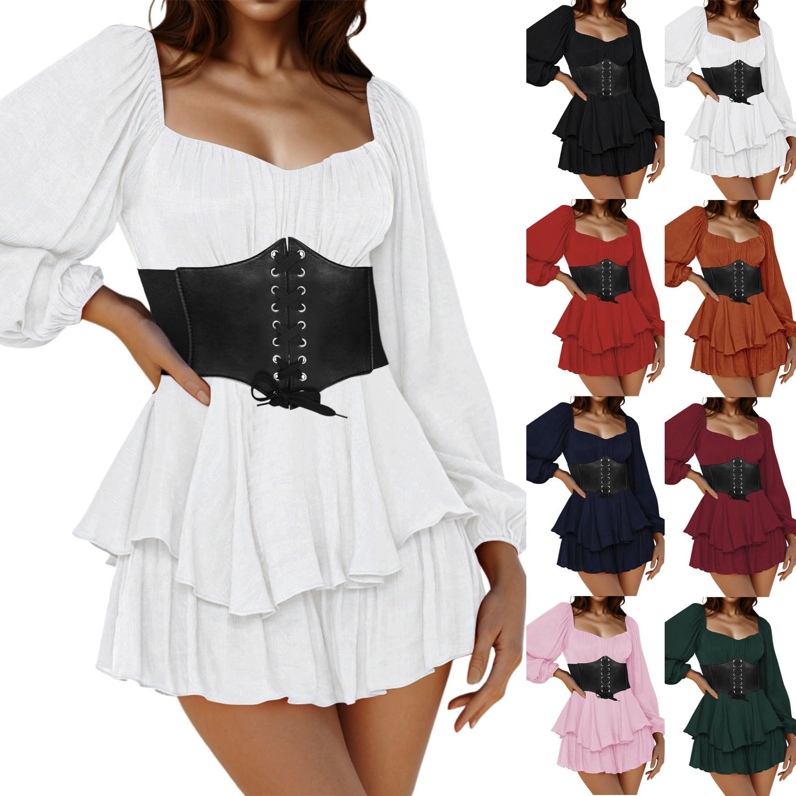 green emerald velvet dress Yiulangde Women Flowy Pirate Dress Fairy Costume Short Sleeve Corset Mini  Romper Dress Sexy Off Shoulder Ruffle T-Shirt Dress, 02 White, Small :  Amazon.ca: Clothing, Shoes & Accessories