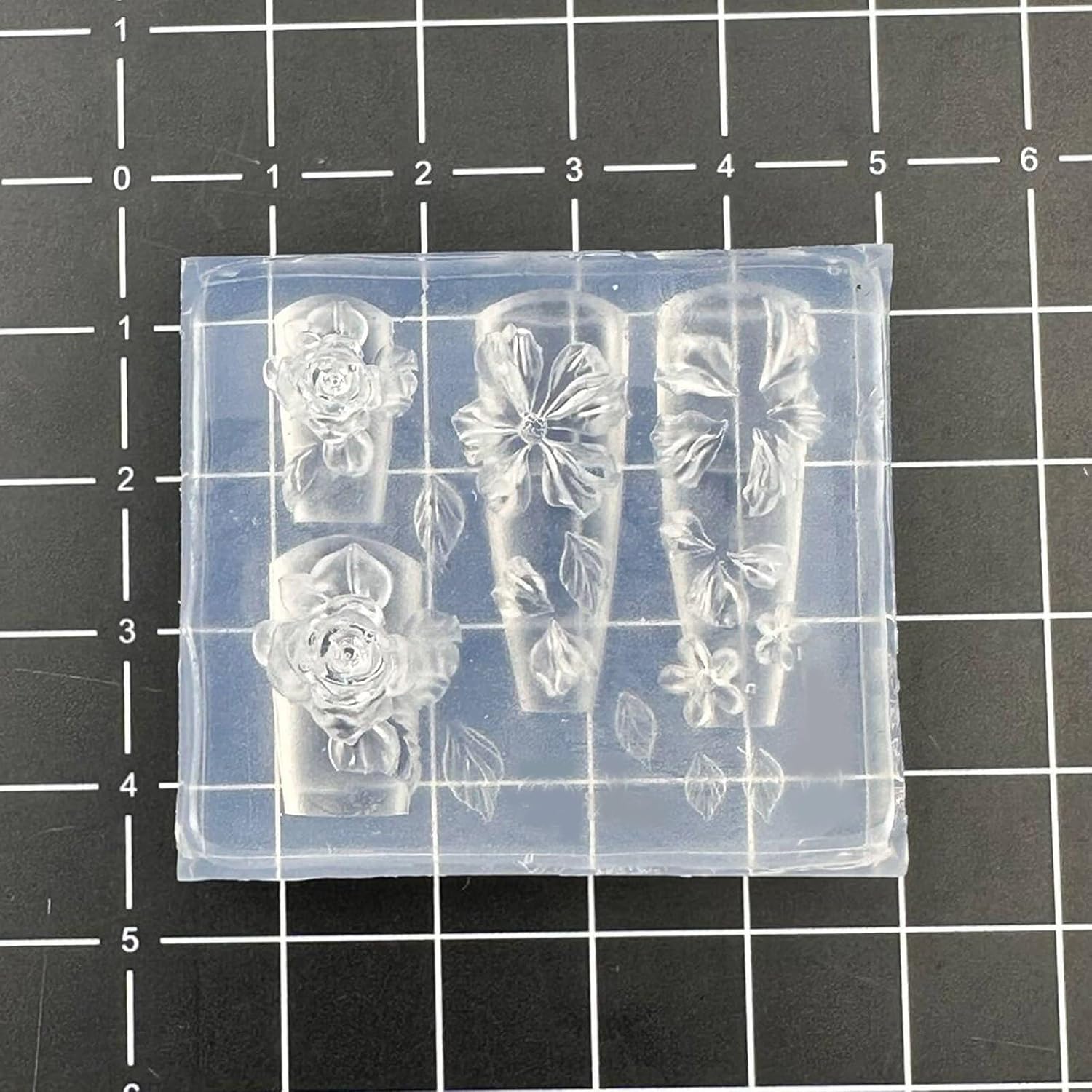 Multiple Purpose Elastomer Unguis Cast with Blossomy Designs for Crafting Jewelry Phone Case Deck Clear Stamp Flower Plan Format Embossing Blossomy Pattern Craft
