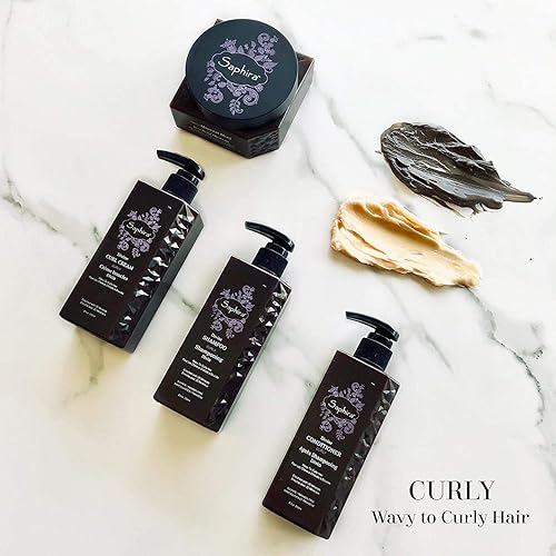 Miniatura 8 de Saphira Divine Curls Champú para cabello rizado, ondulado y multitexturizado, sin sulfatos, sin parabenos, limpia profundamente, restaura e hidrata