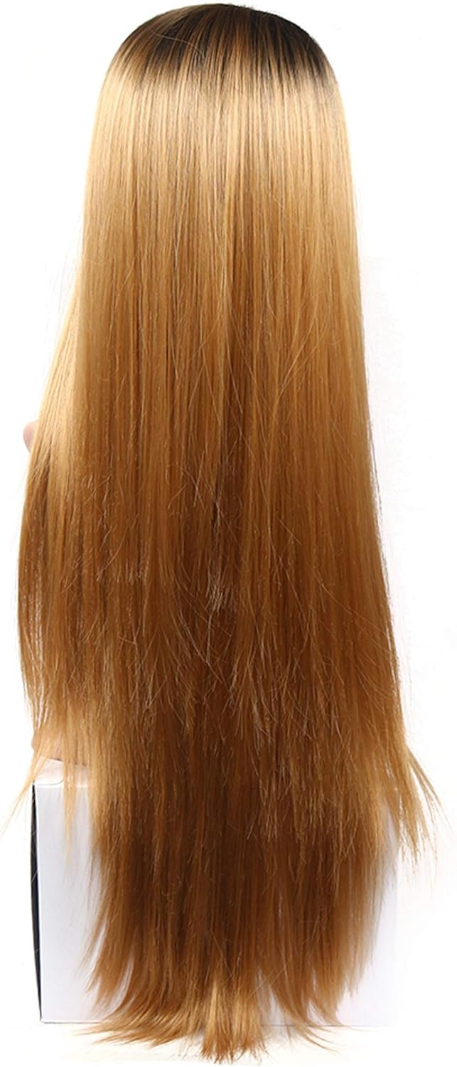 Women's Silky Harajuku Wig Cosplay Straight Remy Hair Long Gradient Colorful Wig