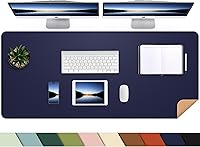 Vista 1 de Protector de escritorio de cuero, tapete de escritorio grande con corcho natural y cuero PU, alfombrilla para mouse, alfombrilla de escritorio