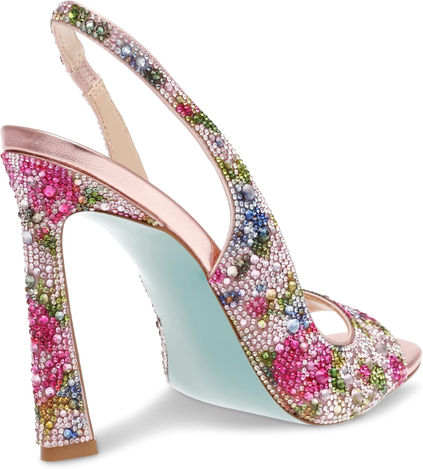 Betsey Johnson Women's Mina Peep-Toe Slingback Heeled Sandals