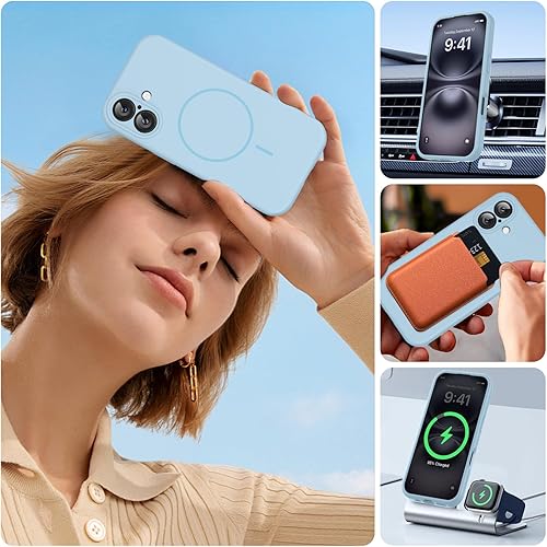 Miniatura 1506 de Miracase - Funda diseñada para iPhone 11 con protector de pantalla, funda de goma de silicona líquida, protección total contra caídas y a prueba