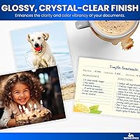 Vista 5 de 1InTheOffice Bolsas de laminación térmica 4x6, bolsa de laminación fotográfica 4x6, 5 mil de grosor, 25/paquete