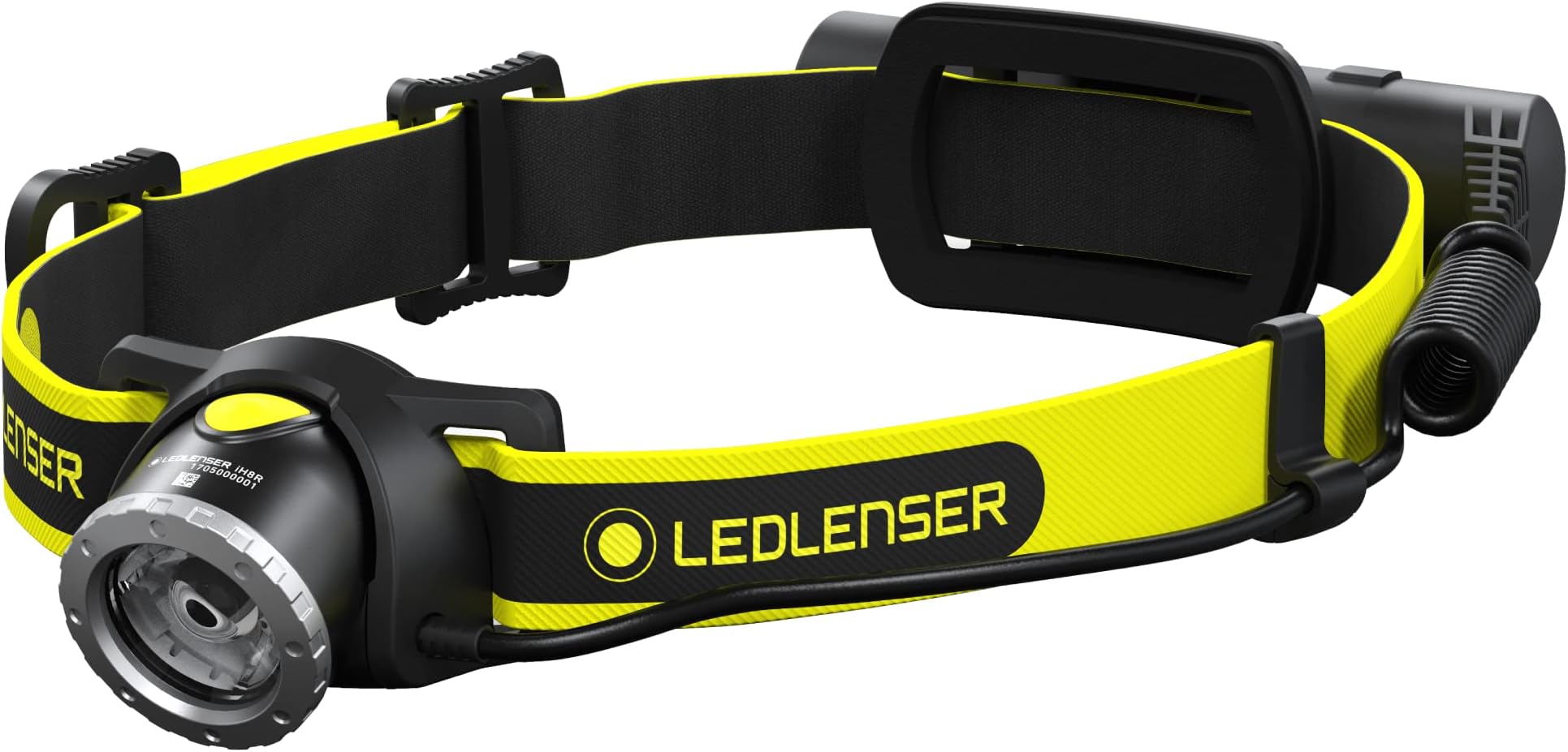 Ledlenser, iH8R Rechargeable Headlamp with Rear Light, High Power LED, 600 Lumens, Hands-Free for Outdoor, Work, and Camping, Hardhat Mount Included